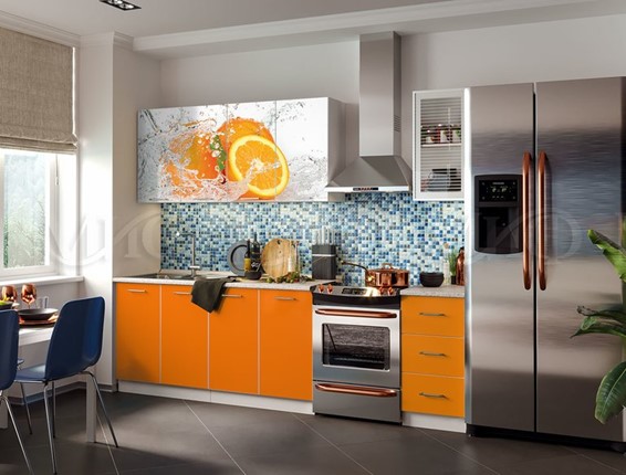 Кухонный гарнитур фотопечать Апельсин 1,7 в Челябинске - изображение