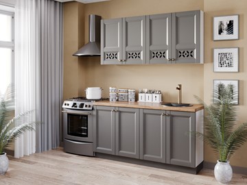 Модульная кухня Амели-3 2200, Белый/Оникс серый в Миассе