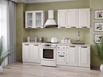 Кухонный гарнитур Марина 2600(Белый/Алебастр) в Миассе