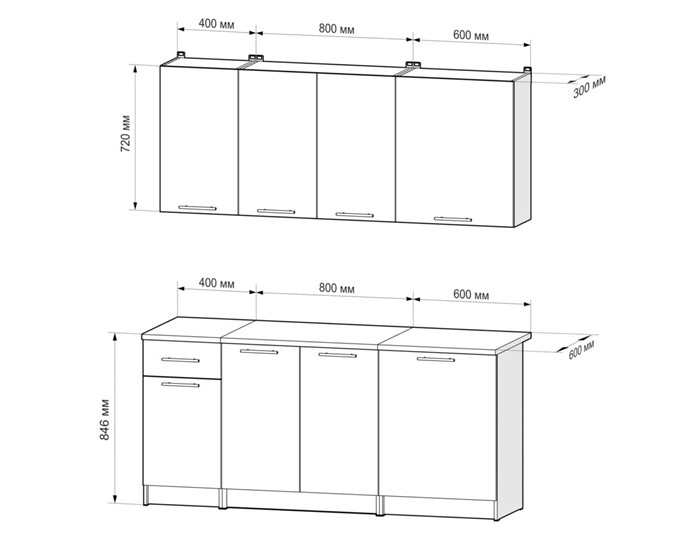Кухонный гарнитур Лион 1,8 м (Белый) в Миассе - изображение 2