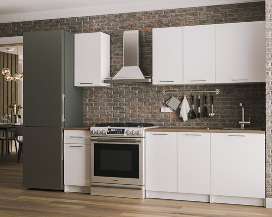 Кухонный гарнитур Лион 1,8 м (Белый) в Миассе - изображение