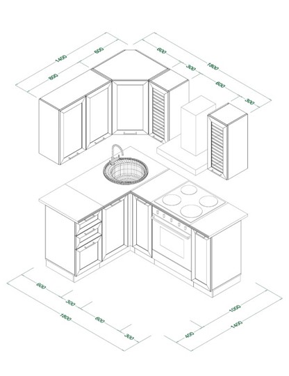 Кухонный гарнитур МК РИВЬЕРА Комплект №9 1,4х1,8м угловая ПВХ Белый в Миассе - изображение 8