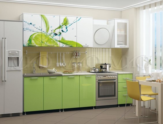 Кухонный гарнитур фотопечать Лайм 1,8 в Челябинске - изображение