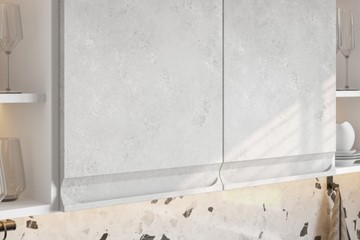 Угловой кухонный гарнитур Вельвет, бетон графит/бетон снежный в Копейске - предосмотр 4