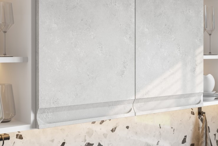 Угловой кухонный гарнитур Вельвет, бетон графит/бетон снежный в Златоусте - изображение 4