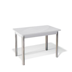 Раздвижной стол Kenner 1100S (Хром/Белый/Стекло белое глянец) в Копейске