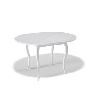 Обеденный раздвижной стол Kenner 1000С (Крем/Стекло крем глянец) в Копейске - предосмотр 1