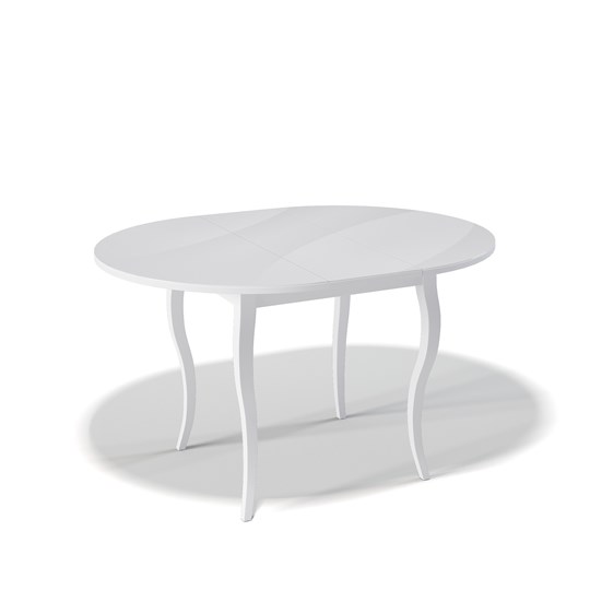 Обеденный раздвижной стол Kenner 1000С (Крем/Стекло крем глянец) в Копейске - изображение 1