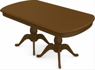 Кухонный стол раздвижной Фабрицио-2 исп. Мыло большой 2 вставки, Тон 2 (Морилка/Эмаль) в Копейске