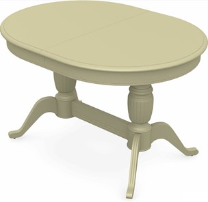 Кухонный раскладной стол Леонардо-2 исп. Овал, тон 10 (Морилка/Эмаль) в Миассе