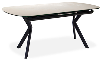 Керамический кухонный стол Шамони 1CX 140х85 (Oxide Avorio/Графит) в Миассе