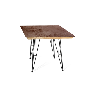 Керамический обеденный стол SHT-TU10 (4 шт.)/ТT8 60/60 (черный/прозрачный лак/коричневая сепия) в Копейске