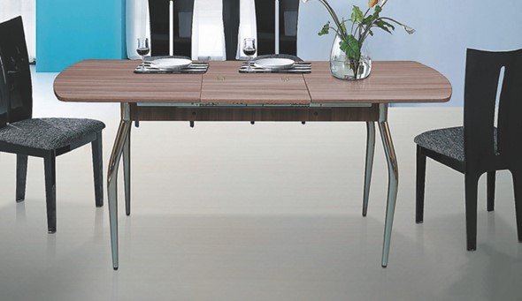 Кухонный раздвижной стол 1200х700 на металлических опорах в Миассе - изображение