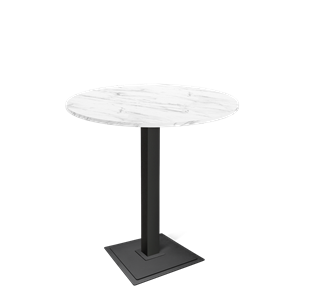 Маленький обеденный стол SHT-TU5-BS2/H110 / SHT-TT 90 ЛДСП (мрамор кристалл/черный) в Златоусте