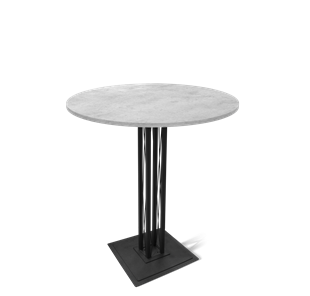 Барный стол SHT-TU6-BS1/H110 / SHT-TT 90 ЛДСП (бетон чикаго светло-серый/черный) в Миассе