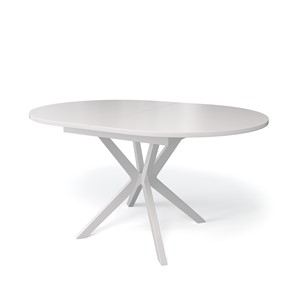 Кухонный раскладной стол Kenner B1300 (Белый/Стекло белое сатин) в Миассе