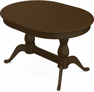 Кухонный раздвижной стол Фабрицио-2 исп. Овал 1200, Тон 4 (Морилка/Эмаль) в Миассе