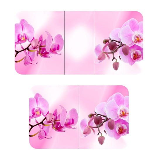 Кухонный раскладной стол ПГ-01СТФ белое/орхидея/крашенные фигурные в Миассе - изображение 2