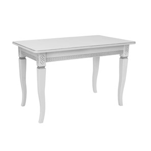 Кухонный стол раздвижной Leset Дакота 1Р (Белый 9003 с серебрянной патиной) в Миассе