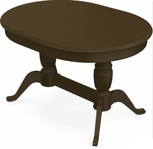 Раздвижной стол Леонардо-2 исп. Овал, тон 5 (Морилка/Эмаль) в Магнитогорске