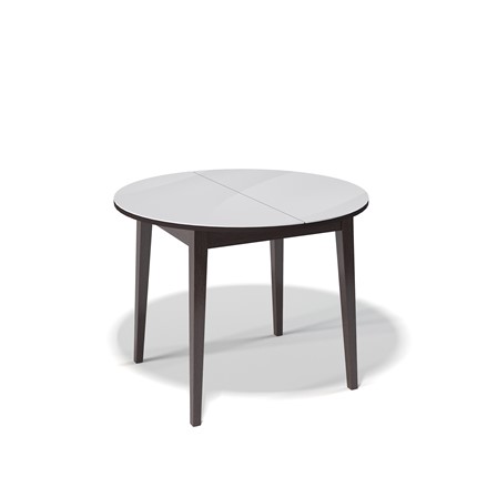 Кухонный стол раздвижной Kenner 1000M (Венге/Стекло белое глянец) в Миассе - изображение