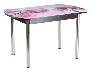 Кухонный стол раскладной ПГ-01СТФ венге/орхидея/39 прямые трубы хром в Миассе