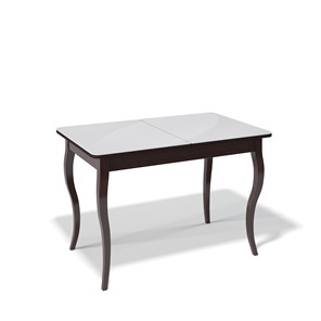 Кухонный раздвижной стол Kenner 1100C (Венге/Стекло белое сатин) в Миассе