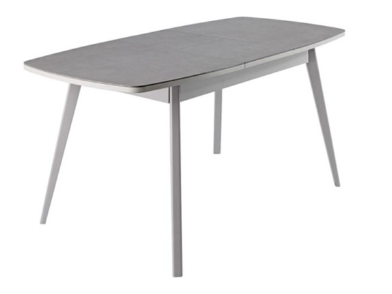Кухонный стол раскладной Артктур, Керамика, grigio серый, 51 диагональные массив серый в Миассе - изображение