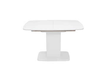 Кухонный раскладной стол Leset Денвер 1Р (Белый лак/стекло глянцевое белое) в Миассе