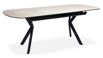 Кухонный раскладной стол Шамони 2CX 160х90 (Oxide Avorio/Графит) в Златоусте - предосмотр 1