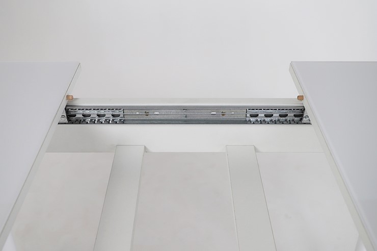 Кухонный раскладной стол Хоста, опоры массив цилиндрический, Белый в Миассе - изображение 3