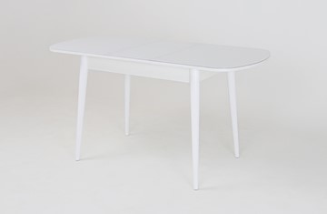 Кухонный раскладной стол Хоста, опоры массив цилиндрический, Белый в Миассе - предосмотр 1