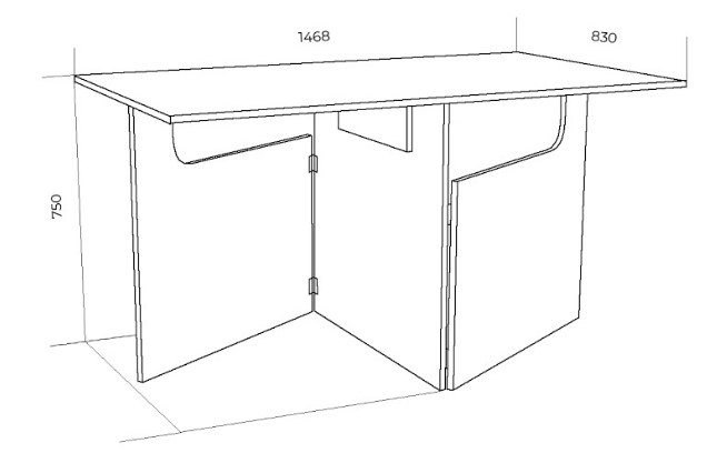 Кухонный раскладной стол ХИТ -СО-8, Дуб молочный в Челябинске - изображение 2