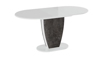 Кухонный раздвижной стол Монреаль тип 1 (Белый глянец/Моод темный) в Челябинске - предосмотр 1