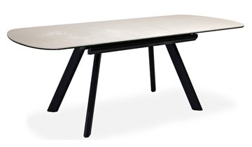 Кухонный раздвижной стол Шамони 1CQ 140х85 (Oxide Avorio/Графит) в Миассе - предосмотр 1