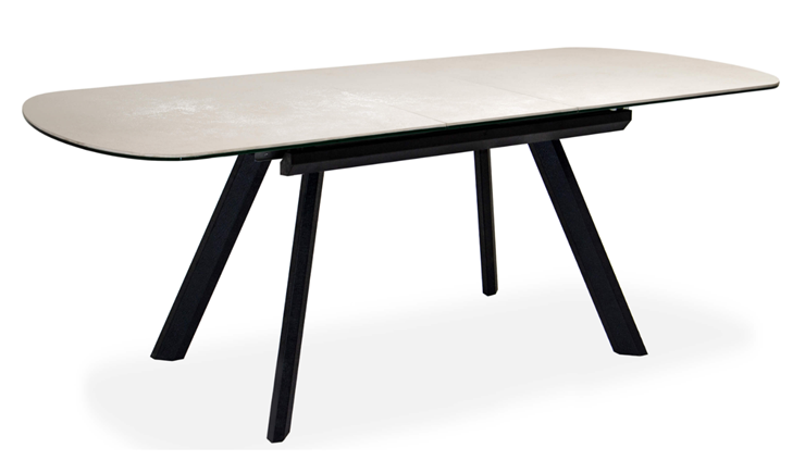 Кухонный раздвижной стол Шамони 1CQ 140х85 (Oxide Avorio/Графит) в Миассе - изображение 1