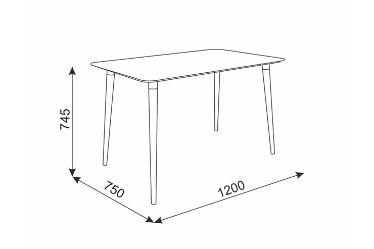Стол кухонный Сканди 1, белый/светлый лак в Магнитогорске - изображение 1