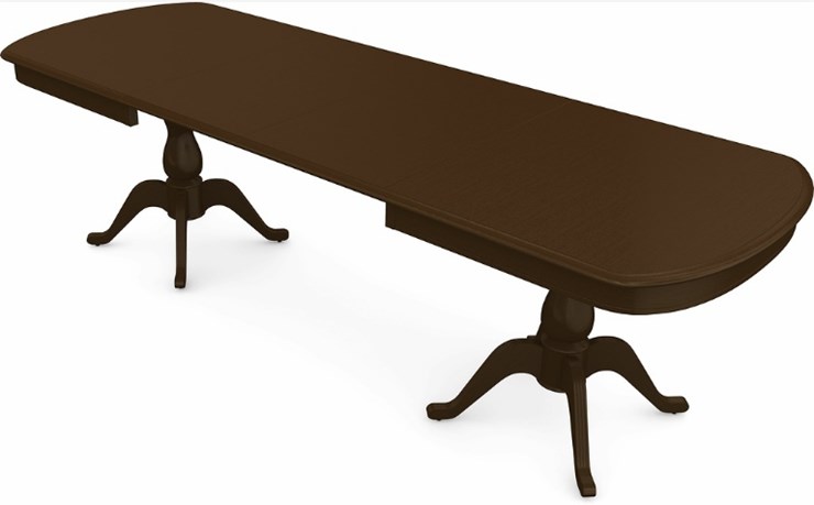 Кухонный стол раскладной Фабрицио-2 исп. Мыло большой 2 вставки, Тон 4 (Морилка/Эмаль) в Челябинске - изображение 1