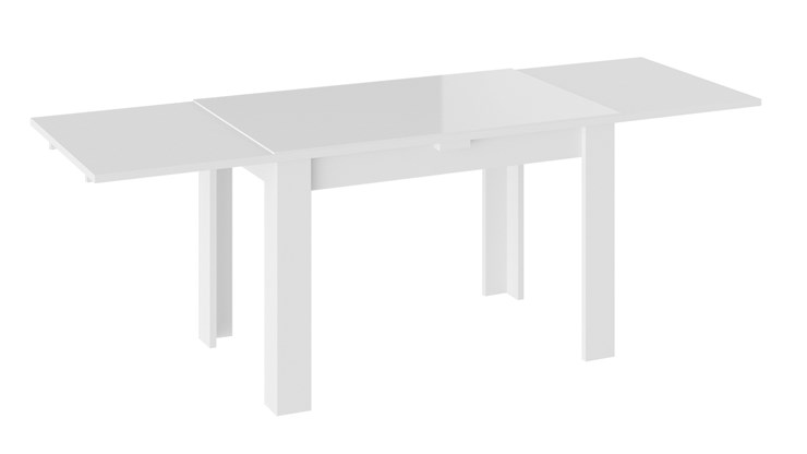 Стол раздвижной Норман тип 1, цвет Белый/Стекло белый глянец в Миассе - изображение 1