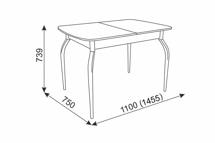 Кухонный раскладной стол Танго, белый/белый в Миассе - изображение 2
