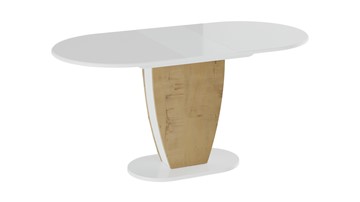 Кухонный стол раскладной Монреаль тип 1 (Белый глянец/Бунратти) в Челябинске - предосмотр 1
