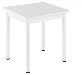 Кухонный пристенный стол СПА-01 МДФ, белый МДФ/белое дерево/36 прямые трубки белый в Миассе