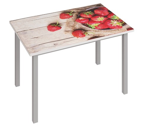 Кухонный раскладной стол Фристайл-3, Клубника в Магнитогорске - изображение