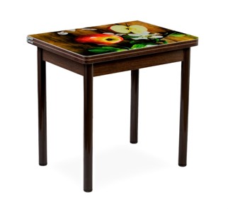 Кухонный пристенный стол СПА-02 СТФ, венге/фотопечать дерево/опоры коричневый в Миассе