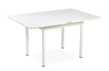 Кухонный пристенный стол СПА-07 СТФ, белый/фотопечать лазурит/опоры прямые хром в Миассе - предосмотр 1