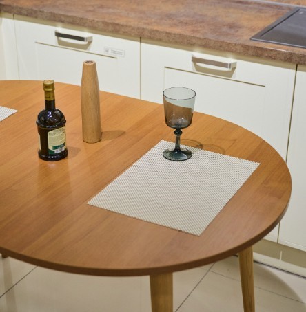 Кухонный стол круглый Орех Гварнери д. 90 см ЛДСП в Челябинске - изображение 7