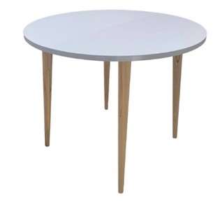 Обеденный круглый раздвижной стол Серый камень 90*90 см ЛДСП в Златоусте