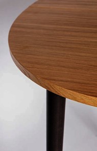 Кухонный стол круглый Шпон Дуба д. 90 см МДФ в Копейске - предосмотр 6