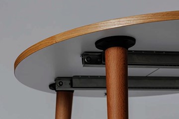 Кухонный стол круглый Шпон Дуба д. 90 см МДФ в Копейске - предосмотр 7