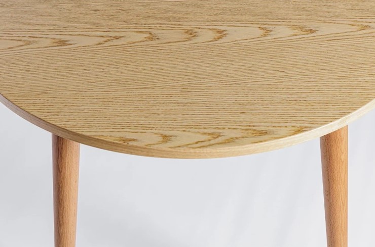 Кухонный раздвижной круглый стол Шпон Дуба 677 С д. 100 см МДФ в Миассе - изображение 18